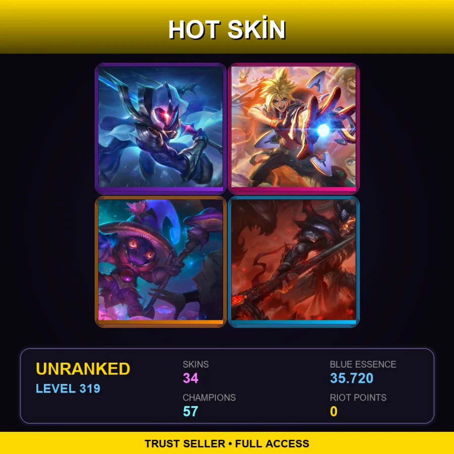 LAN | Lv319 | Unranked | 34 Skin | 57 Champ — Reverse Annie