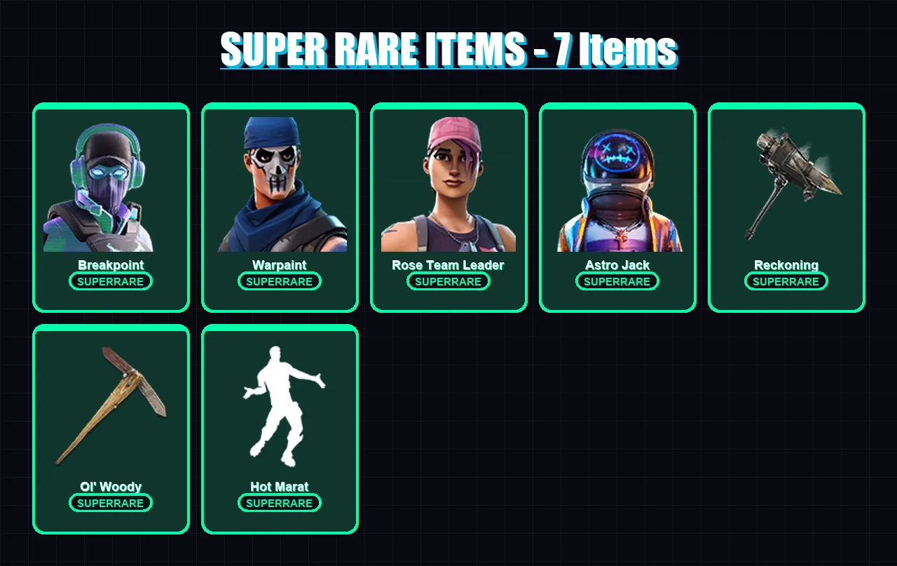 [PC/XBOX/PSN] | Breakpoint | Warpaint | Rose Team Leader | Astro Jack | Gear Specialist Maya | 57 skin | 41 pickaxe | 43 emote | 43 glider | Lv394