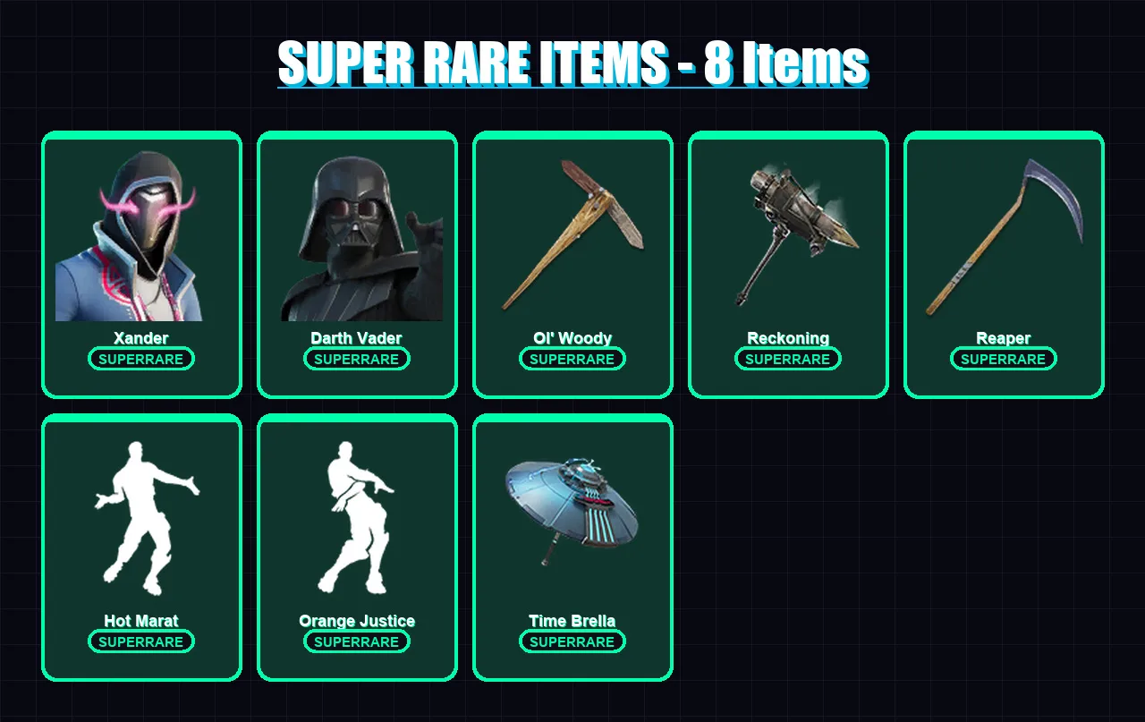 [PC/XBOX/PSN] | Xander | Darth Vader | Backlash | Twyn | Kado Thorne | 200 skin | 201 pickaxe | 148 emote | 183 glider | Lv2348