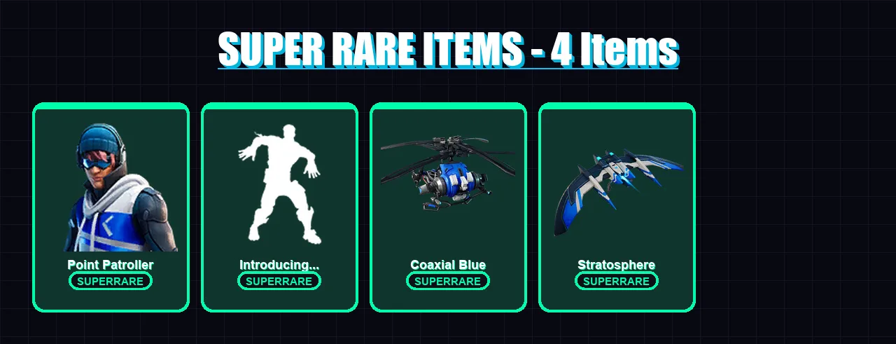 [PS4/PS5/XBOX/PC] | Point Patroller | The Ace | Lt. Evergreen | Turk vs Riptide | Wavebreaker | 9 skin | 9 pickaxe | 14 emote | 15 glider | Lv148