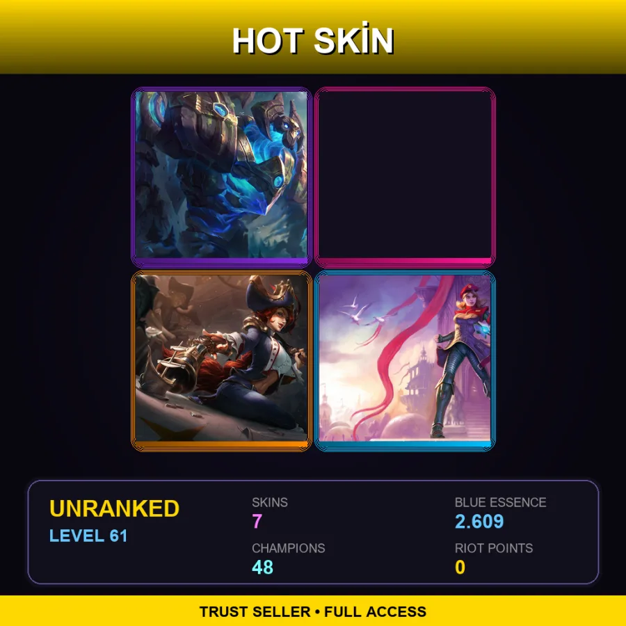 EUNE | Lv61 | Unranked | 7 Skin | 48 Champ