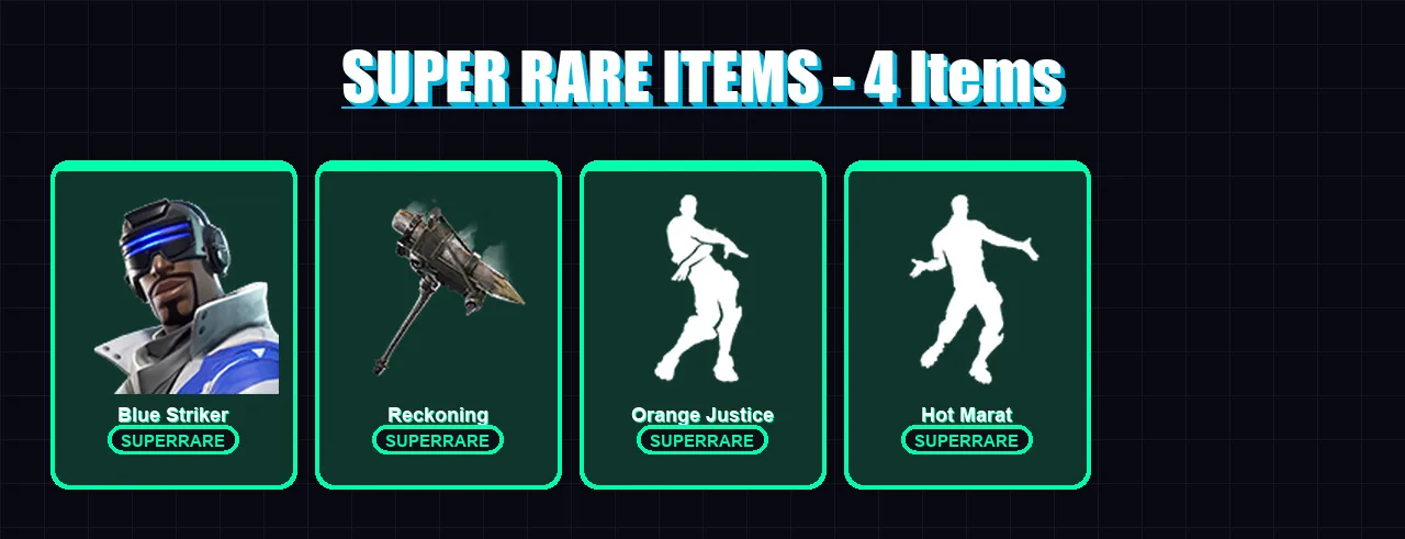[PS4/PS5/XBOX/PC] | Blue Striker | Ronin | Blackheart | Hybrid | The Prisoner | 101 skin | 88 pickaxe | 75 emote | 91 glider | Lv1371 — Fortnite account