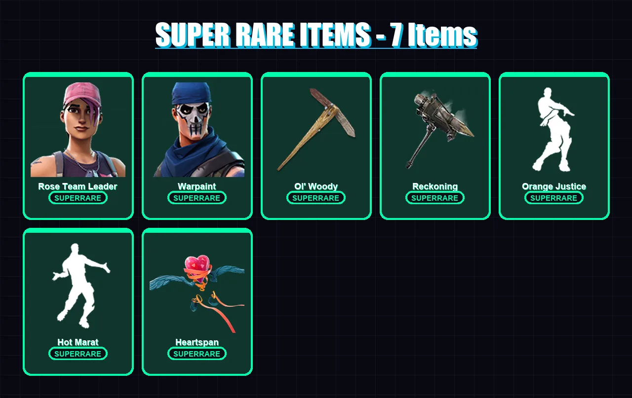 [PC/PSN] | Rose Team Leader | Warpaint | Ragnarok | Snap | The Imagined | 90 skin | 81 pickaxe | 113 emote | 79 glider | Lv979
