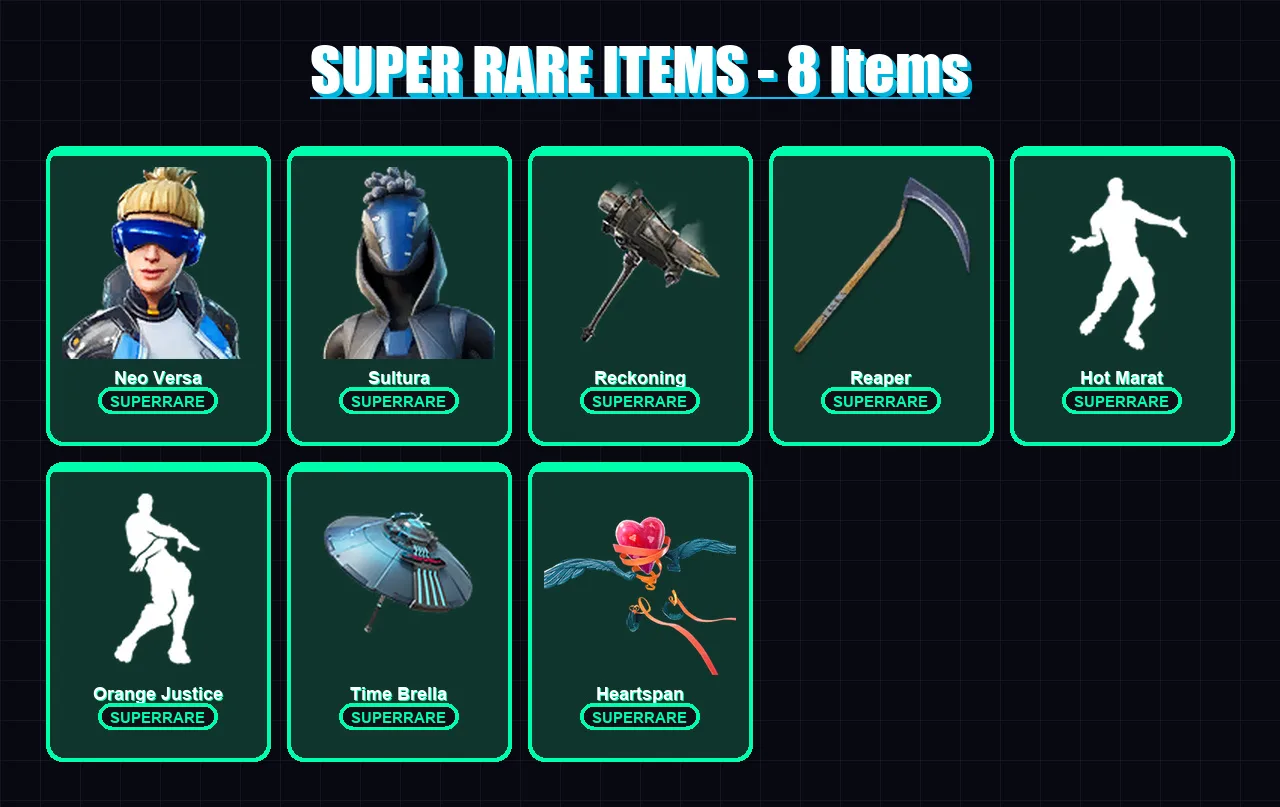[PC/XBOX/PSN] | Neo Versa | Sultura | Mandalorian | The Imagined | Fade | 132 skin | 143 pickaxe | 126 emote | 141 glider | Lv1851
