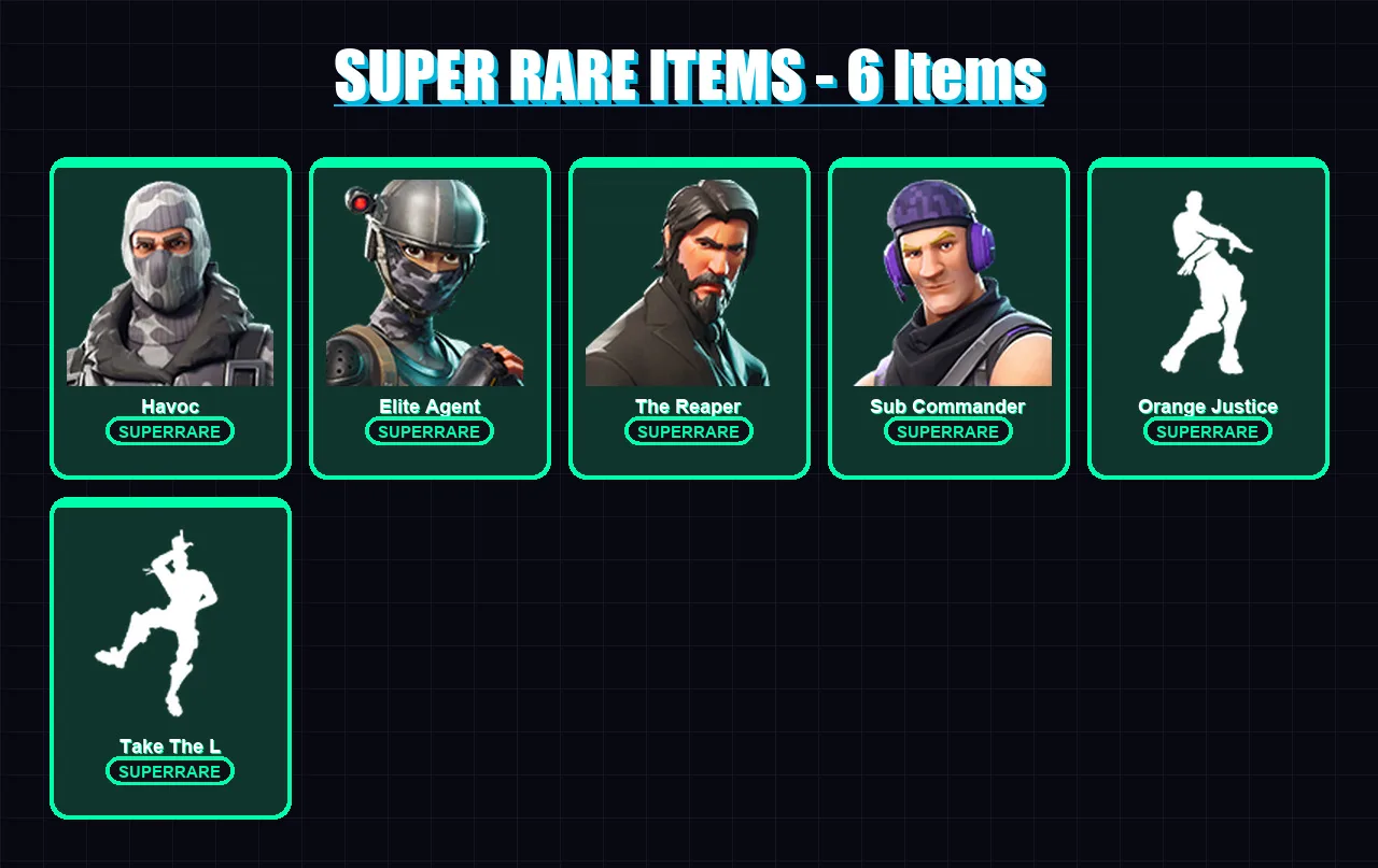 [PC/XBOX] | Havoc | Elite Agent | The Reaper | Sub Commander | Dark Voyager | 44 skin | 36 pickaxe | 34 emote | 30 glider | Lv379