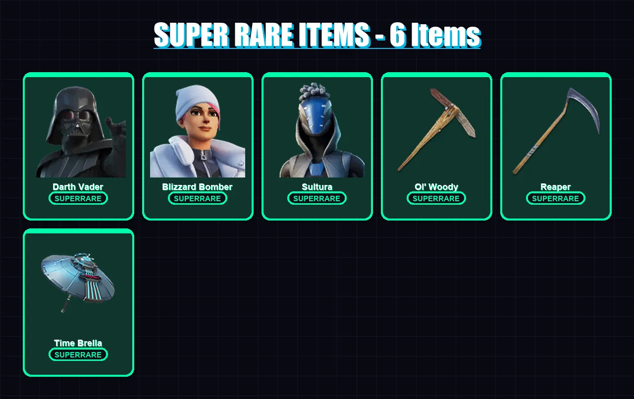 [PC/XBOX/PSN] | Darth Vader | Blizzard Bomber | Sultura | Ronin | Nezumi | 231 skin | 264 pickaxe | 193 emote | 175 glider | Lv4550