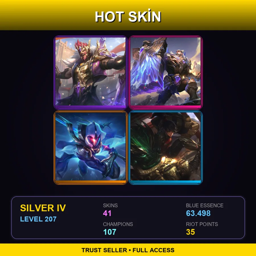 LAS | Lv207 | Silver IV | 41 Skin | 107 Champ