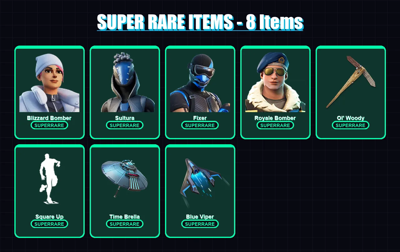 [PC/XBOX/PSN] | Blizzard Bomber | Sultura | Fixer | Royale Bomber | Joltara | 71 skin | 77 pickaxe | 69 emote | 63 glider | Lv921