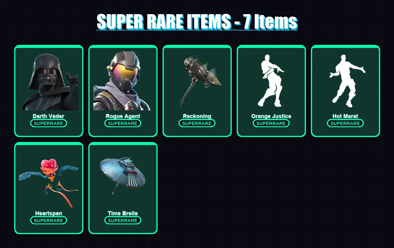 [PC/XBOX/PSN] | Darth Vader | Rogue Agent | Kymera | Malik | Calamity | 158 skin | 174 pickaxe | 140 emote | 164 glider | Lv2330