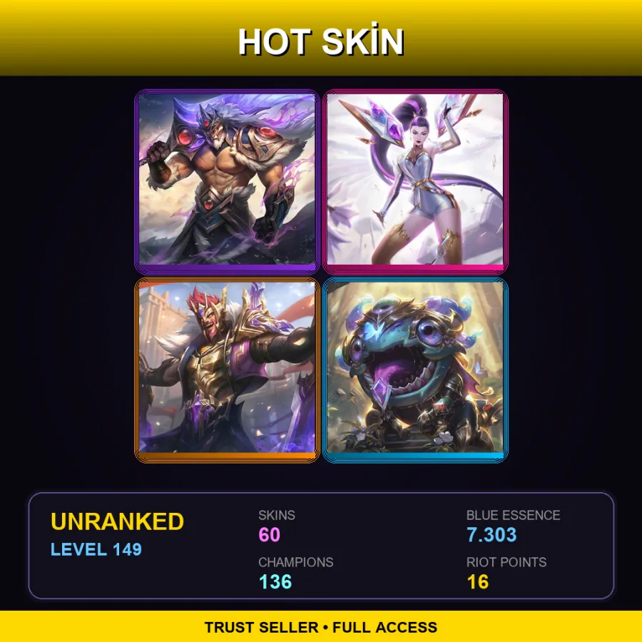 EUNE | Lv149 | Unranked | 60 Skin | 136 Champ — Battle Academia Garen