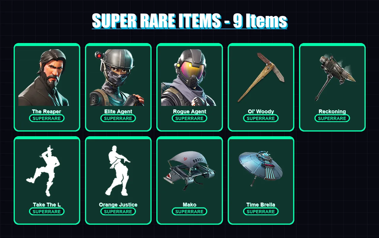 [PC/PSN] | The Reaper | Elite Agent | Rogue Agent | Sentinel | Omega | 93 skin | 91 pickaxe | 68 emote | 70 glider | Lv923