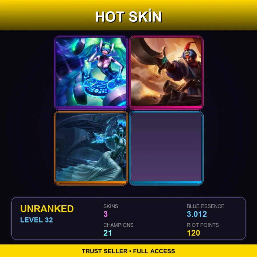 LAN | Lv32 | Unranked | 3 Skin | 21 Champ