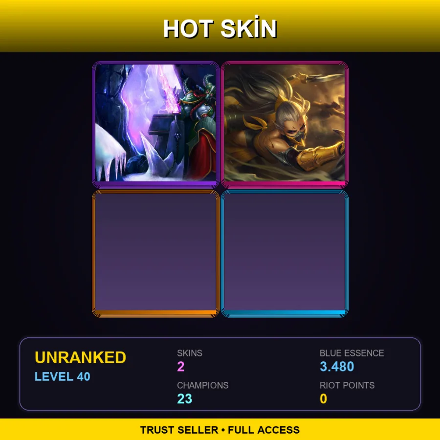 OCE | Lv40 | Unranked | 2 Skin | 23 Champ