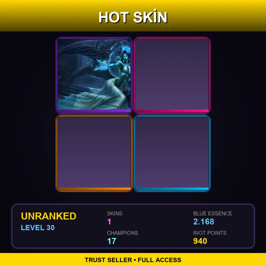 LAS | Ghost Bride Morgana | 1 Skin | 17 Champ | Lv30