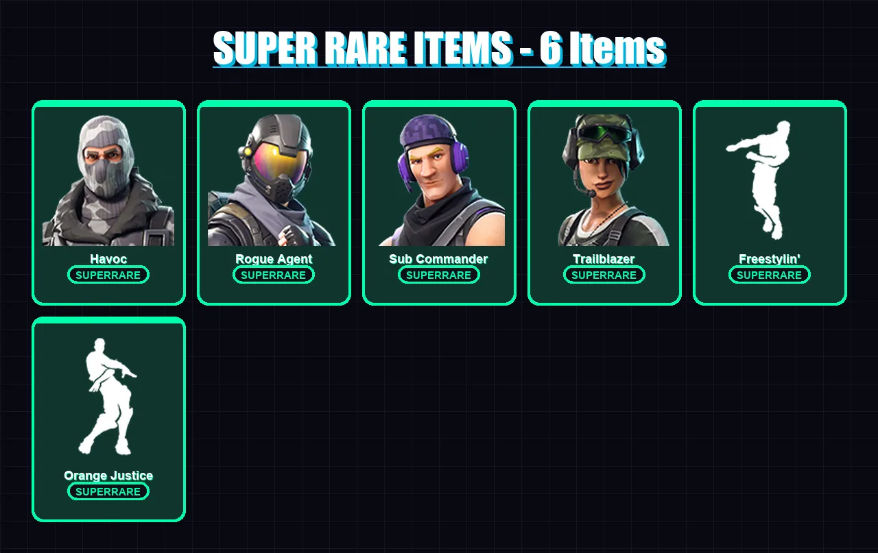 [PC/XBOX/PSN] | Havoc | Rogue Agent | Sub Commander | Trailblazer | The Visitor | 15 skin | 9 pickaxe | 9 emote | 9 glider | Lv127