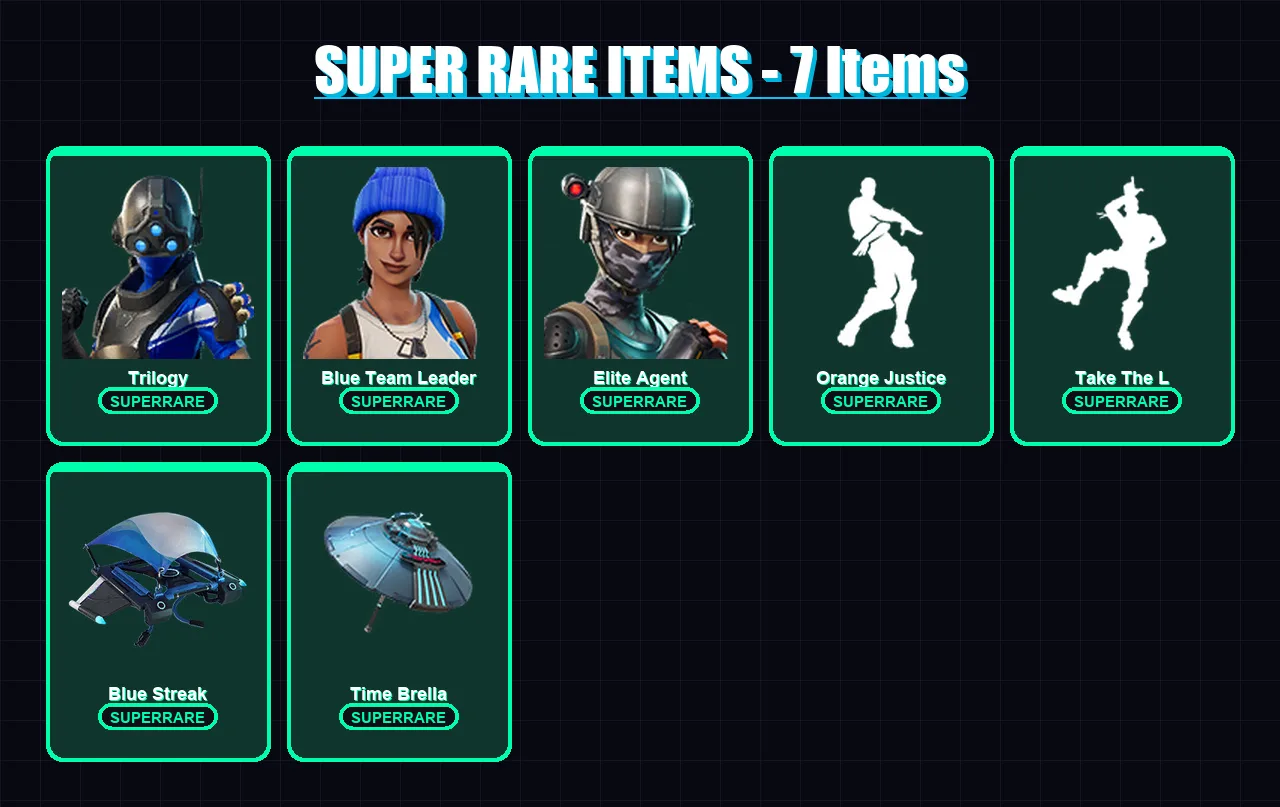 [PS4/PS5/XBOX/PC] | Trilogy | Blue Team Leader | Elite Agent | Dark Voyager | Twyn | 25 skin | 39 pickaxe | 35 emote | 51 glider | Lv676