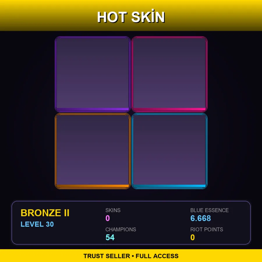 VN | Lv30 | Bronze II | 0 Skin | 54 Champ