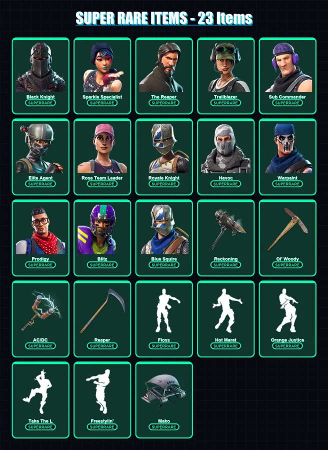 [PC/XBOX/PSN] | Black Knight | OG Skull Trooper | Sparkle Specialist | 100 skin | Lv1026