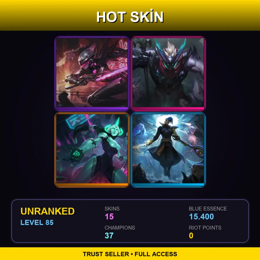 EUNE | Lv85 | Unranked | 15 Skin | 37 Champ — Sentinel Olaf