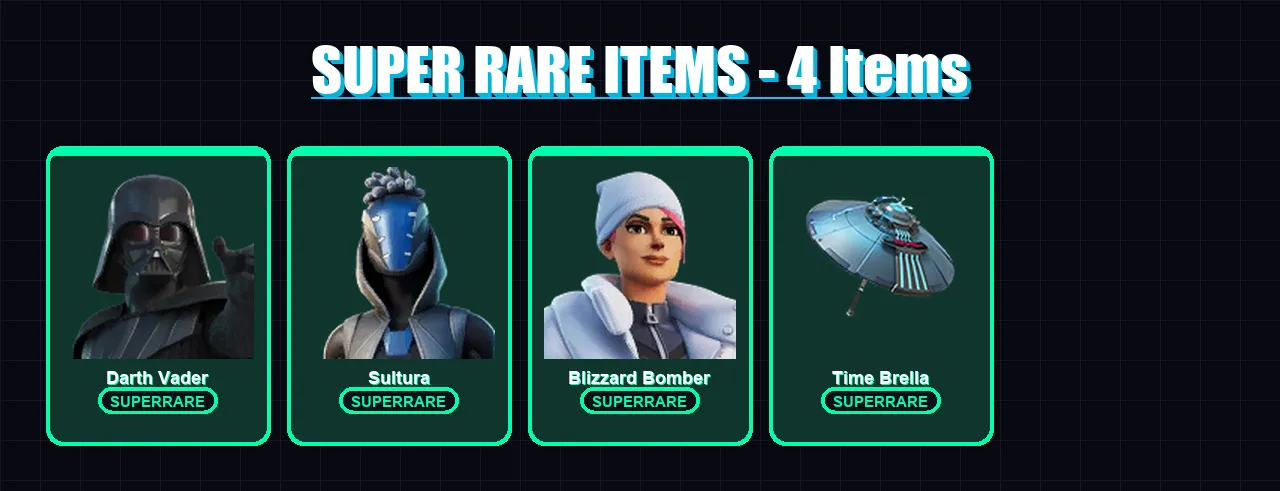 [PC/XBOX/PSN] | Darth Vader | Sultura | Blizzard Bomber | Twyn | Nezumi | 101 skin | 138 pickaxe | 89 emote | 112 glider | Lv1672
