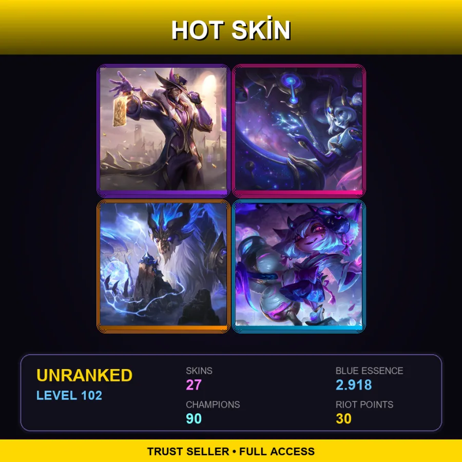 EUNE | Lv102 | Unranked | 27 Skin | 90 Champ — Sea Dog Yasuo