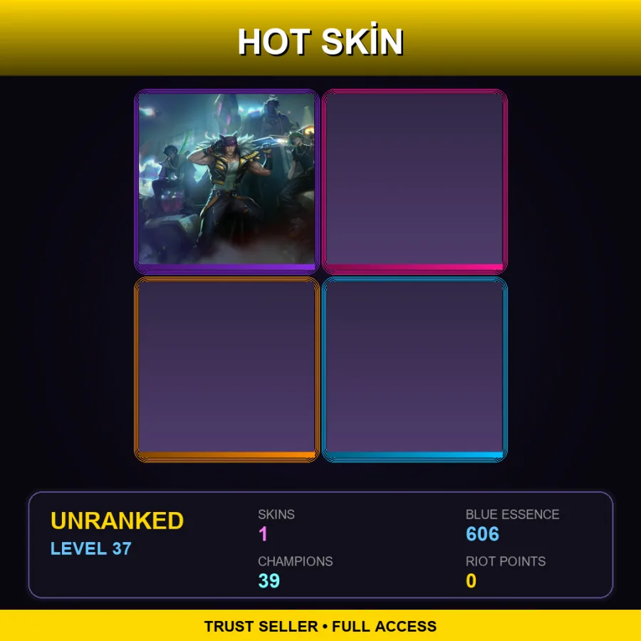 NA | Lv37 | Unranked | 1 Skin | 39 Champ with Sejuani