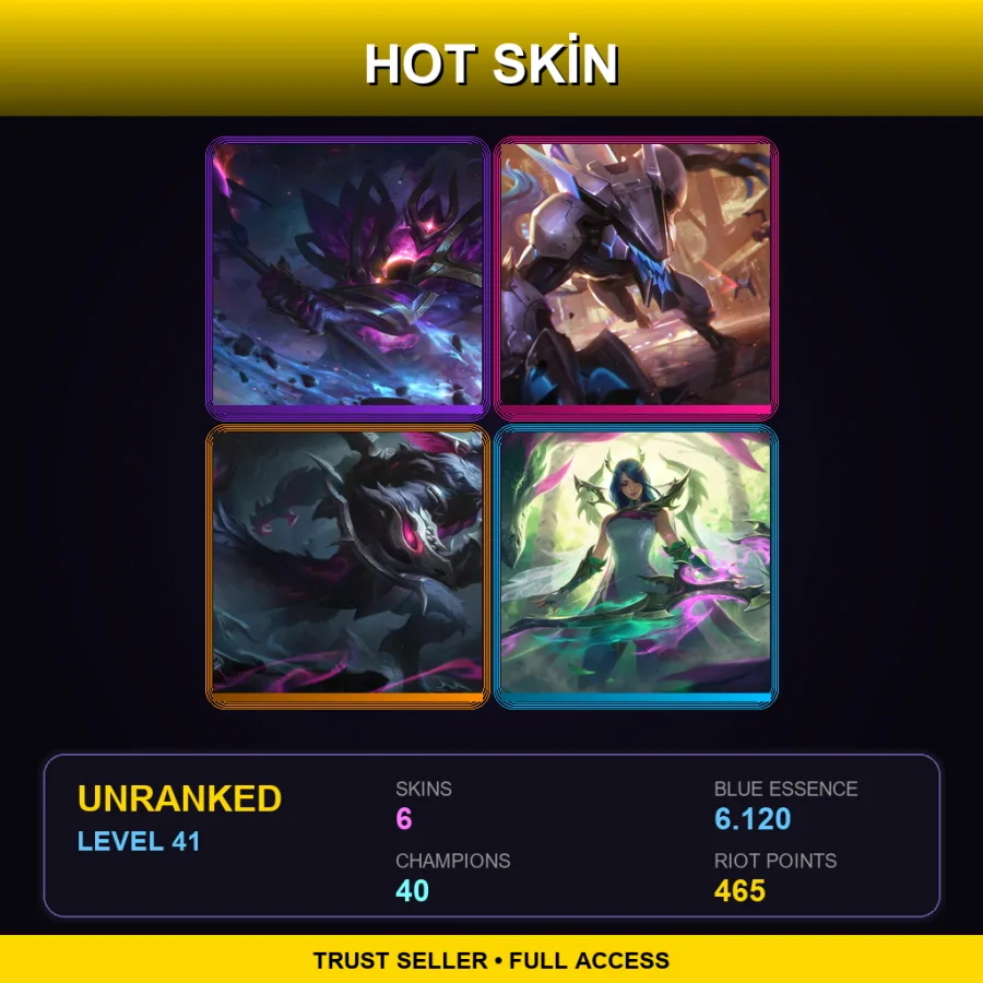 EUNE | Lv41 | Unranked | 6 Skin | 40 Champ