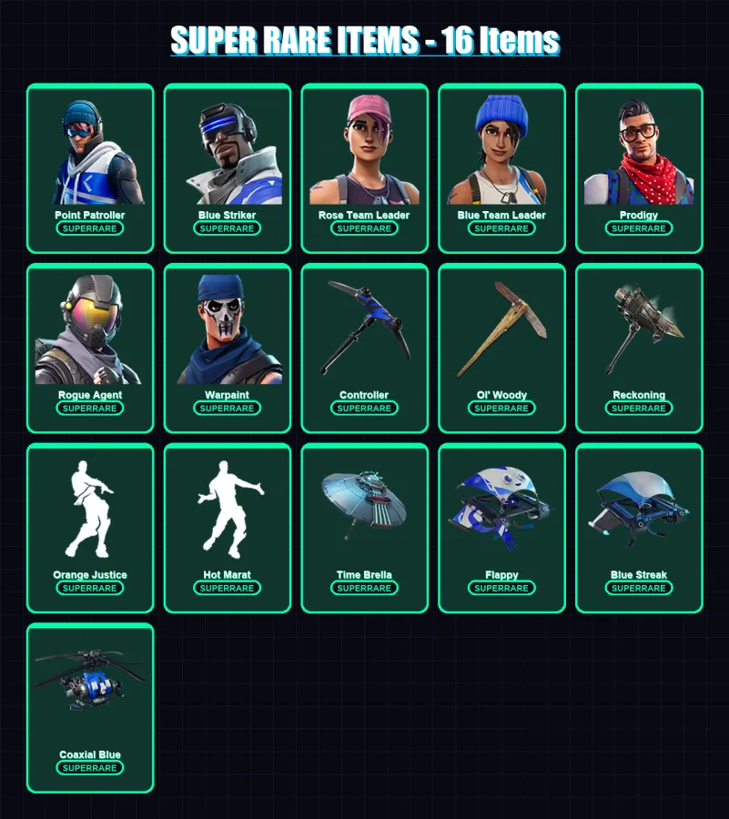 [PS4/PS5/XBOX/PC] | Point Patroller | Blue Striker | Rose Team Leader | 53 skin | Lv733