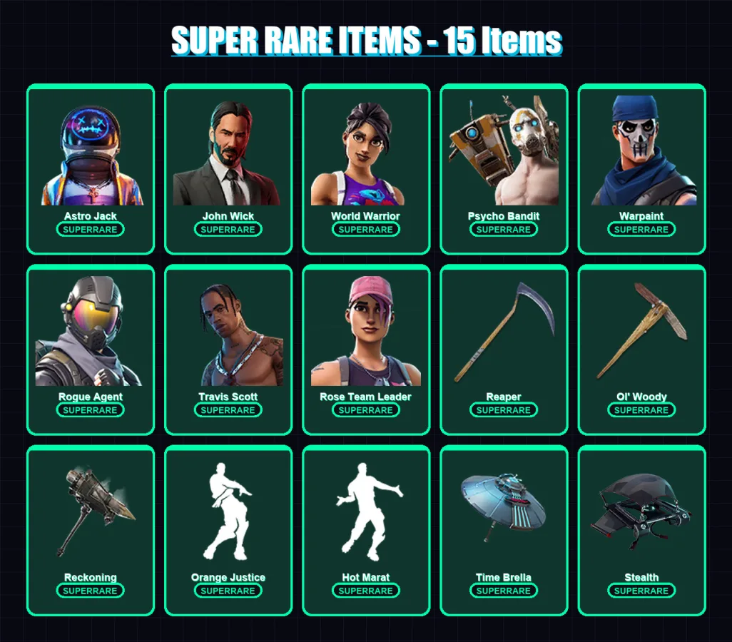 [PC/XBOX/PSN] | Astro Jack | John Wick | World Warrior | Psycho Bandit | Warpaint | 269 skin | 224 pickaxe | 248 emote | 181 glider | Lv2928