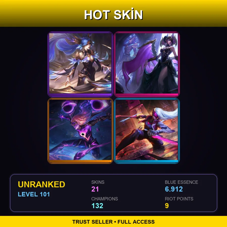 VN | Lv101 | Unranked | 21 Skin | 132 Champ — Tpa Mundo