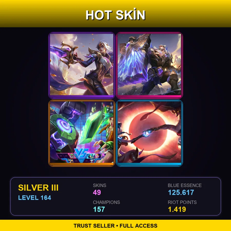 NA | Lv164 | Silver III | 49 Skin | 157 Champ