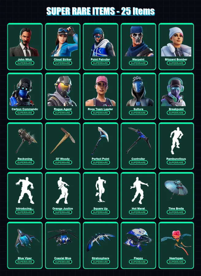 [PS4/PS5/XBOX/PC] | John Wick | Cloud Striker | Point Patroller | 184 skin | Lv2070