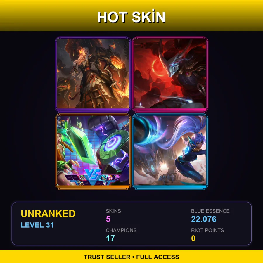 JP | Lv31 | Unranked | 5 Skin | 17 Champ