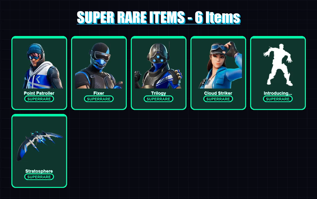 [PC/XBOX] | Point Patroller | Fixer | Trilogy | Cloud Striker | The Cube Queen | 65 skin | 88 pickaxe | 52 emote | 79 glider | Lv1067