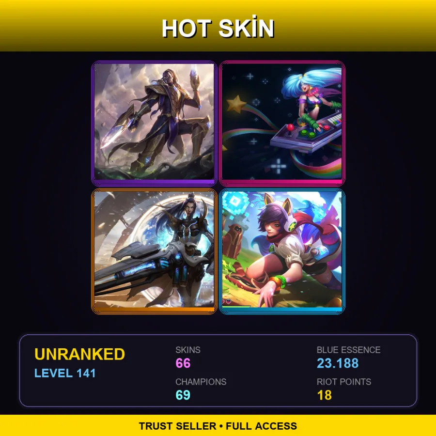 TR | Lv141 | Unranked | 66 Skin | 69 Champ