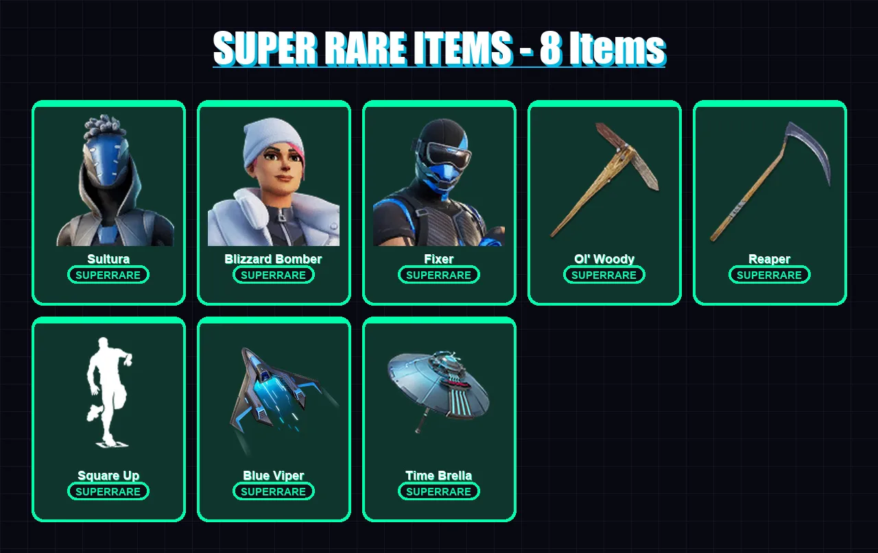[PC/XBOX] | Sultura | Blizzard Bomber | Fixer | Paradigm (Reality-659) | Kado Thorne | 129 skin | 219 pickaxe | 163 emote | 149 glider | Lv2984