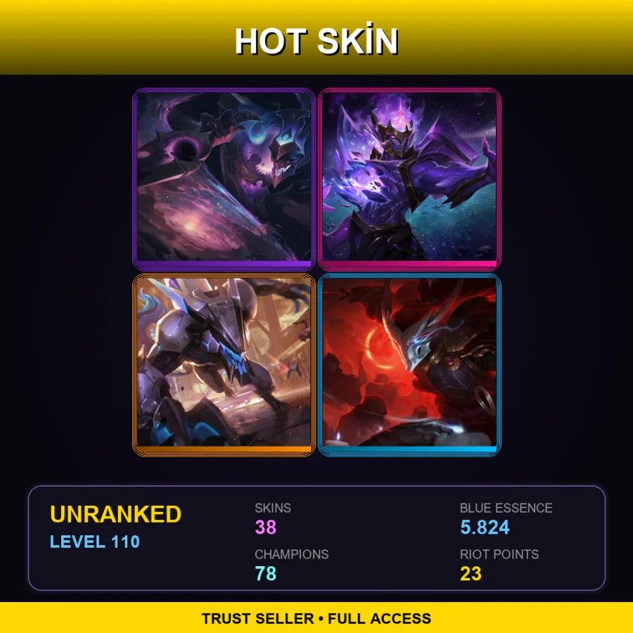 EUNE | Lv110 | Unranked | 38 Skin | 78 Champ — Demon Vi