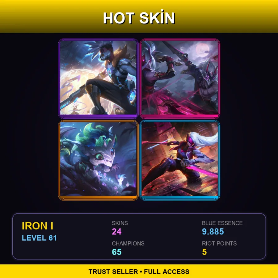 BR | Lv61 | Iron I | 24 Skin | 65 Champ