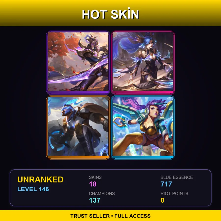 VN | Lv146 | Unranked | 18 Skin | 137 Champ