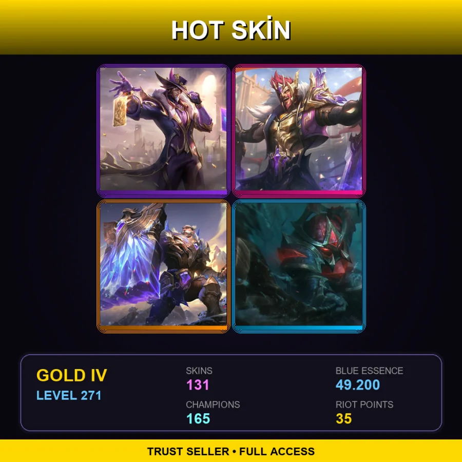 SG | Lv271 | Gold IV | 131 Skin | 165 Champ