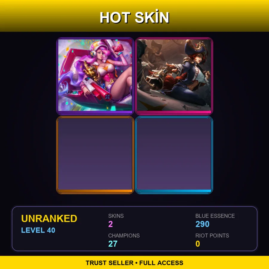 OCE | Lv40 | Unranked | 2 Skin | 27 Champ — LoL account