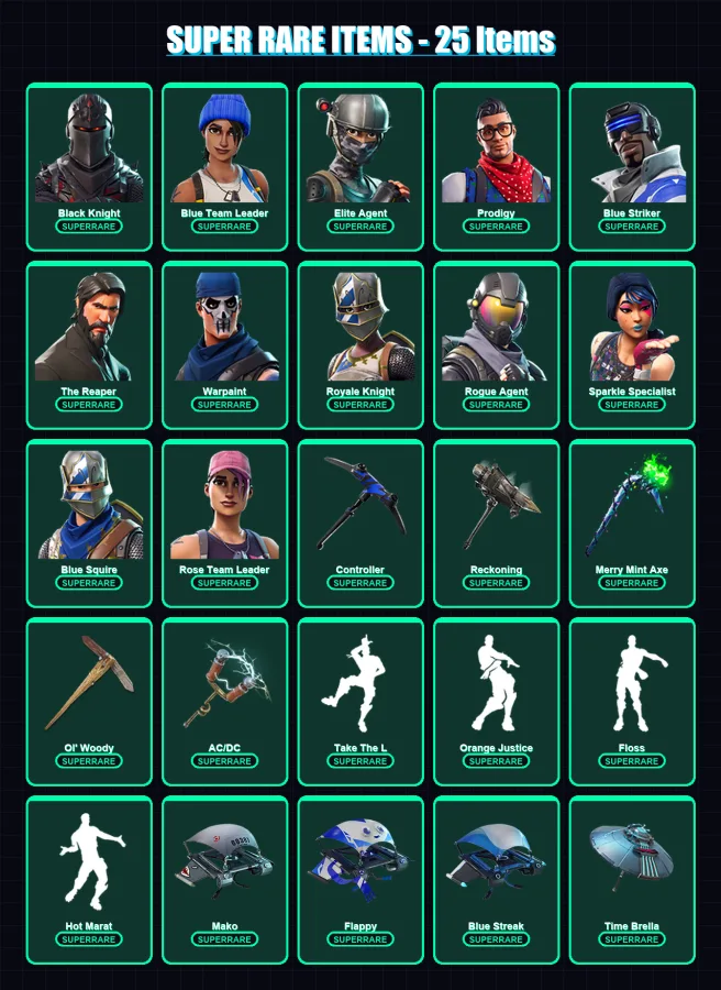 [PC/XBOX] | Black Knight | Blue Team Leader | Elite Agent | Prodigy | Blue Striker | 65 skin | 55 pickaxe | 75 emote | 68 glider | Lv865