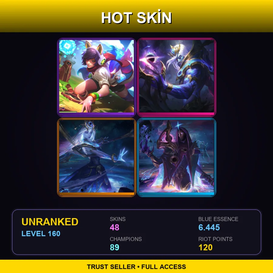 LAS | Lv160 | Unranked | 48 Skin | 89 Champ