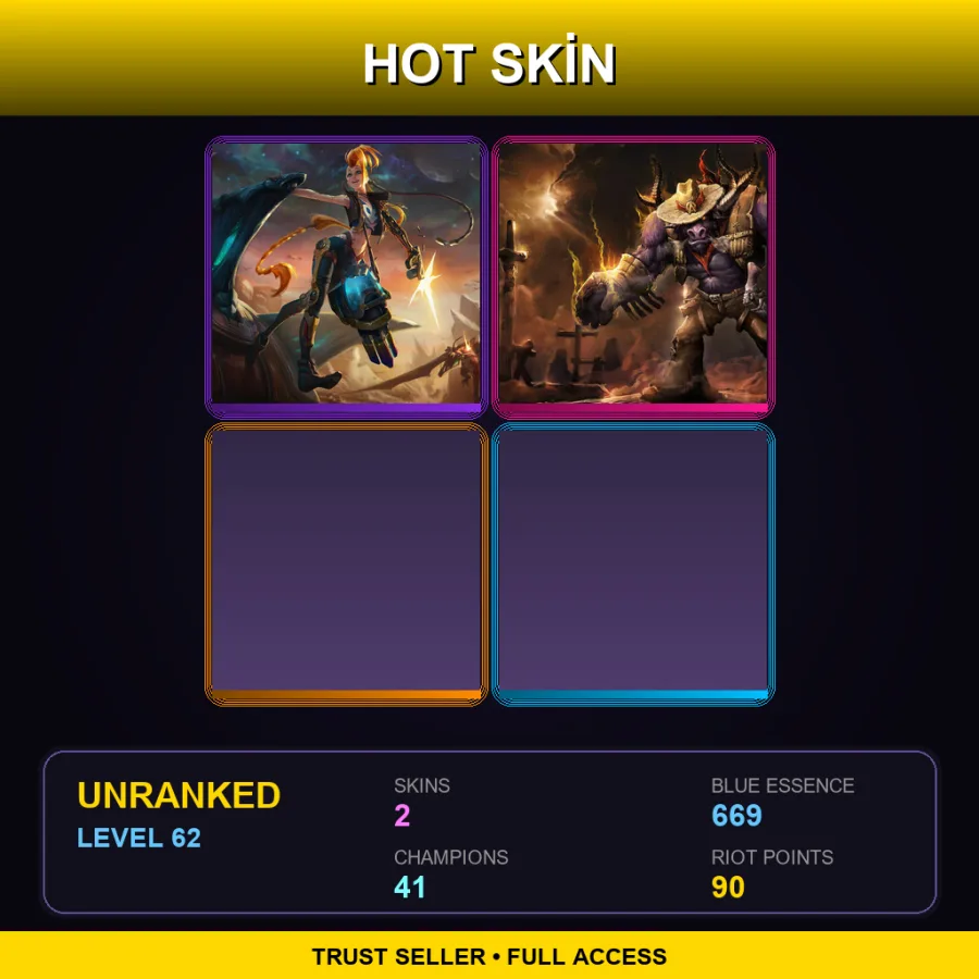 BR | Lv62 | Unranked | 2 Skin | 41 Champ