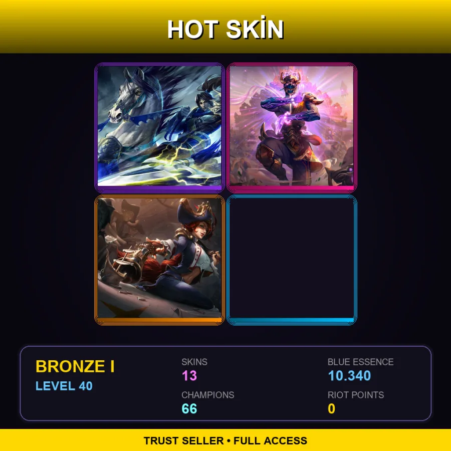 LAN | Lv40 | Bronze I | 13 Skin | 66 Champ