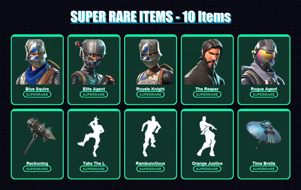 [PC/PSN] | Blue Squire | Elite Agent | Royale Knight | The Reaper | Rogue Agent | 126 skin | 91 pickaxe | 94 emote | 91 glider | Lv1202