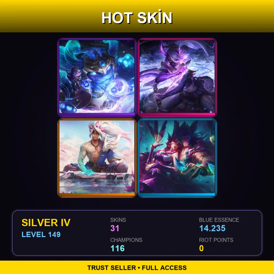 BR | Lv149 | Silver IV | 31 Skin | 116 Champ