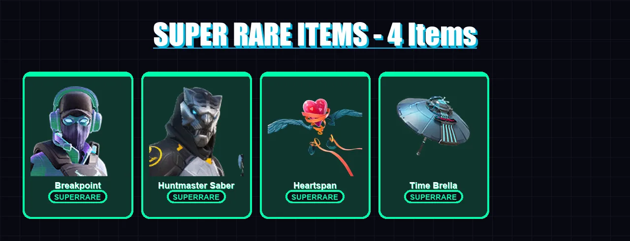 [PC/PSN] | Breakpoint | Huntmaster Saber | Ruin | Vendetta | Blackheart | 158 skin | 237 pickaxe | 183 emote | 210 glider | Lv3257