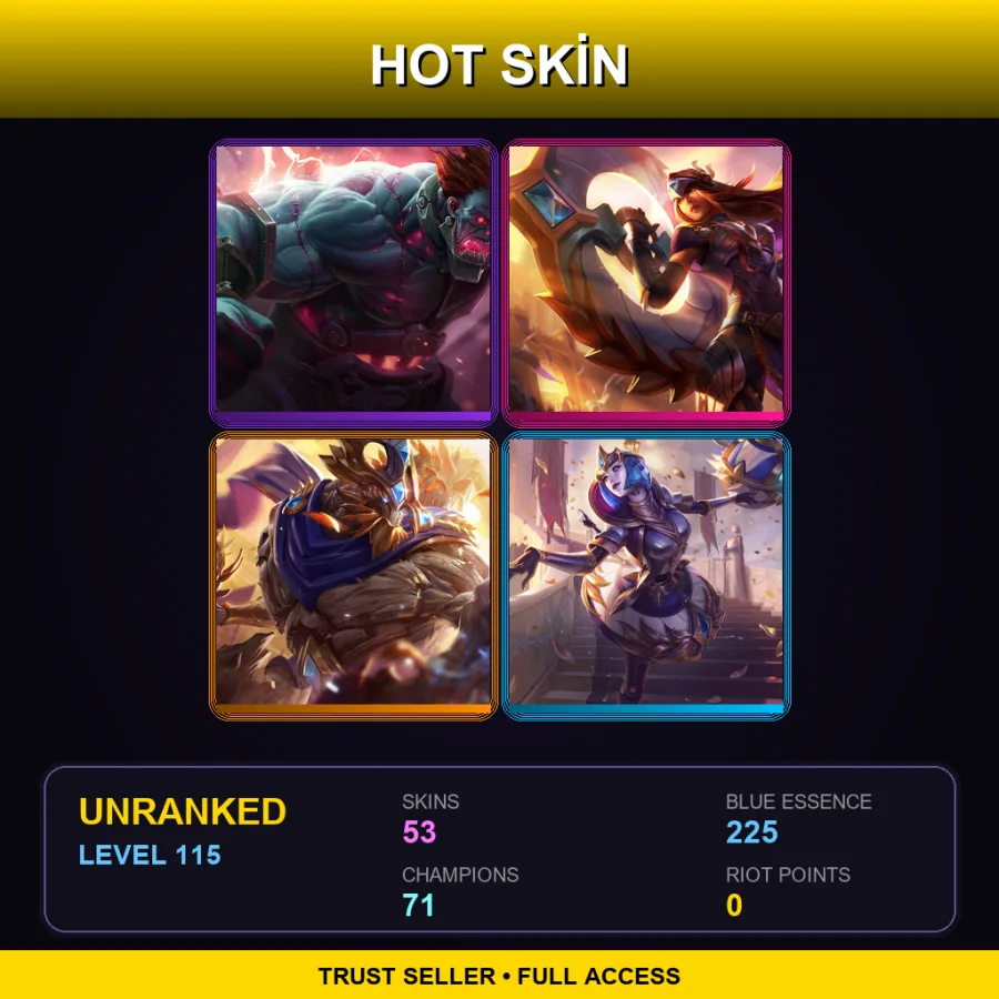 BR | Lv115 | Unranked | 53 Skin | 71 Champ