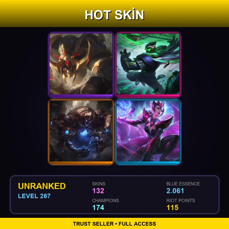 LAS | Lv267 | Unranked | 132 Skin | 174 Champ — Ashen Lord Aurelion Sol